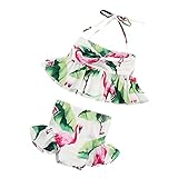 Baosity 全4サイズ ベビー 水着 赤ちゃ ビキニ 女児水着 2点セット 1-5歳 - マルチカラー, 4-5T