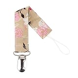 Bumkins Pacifier Clip, Flutter Floral by Bumkins