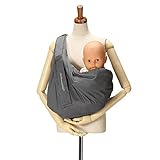 MiniMonkey ミニモンキー ベビースリング スタンダードカラー Baby Sling(standard colors)エレファントグレー(4Way 抱っこ紐） [並行輸入品]