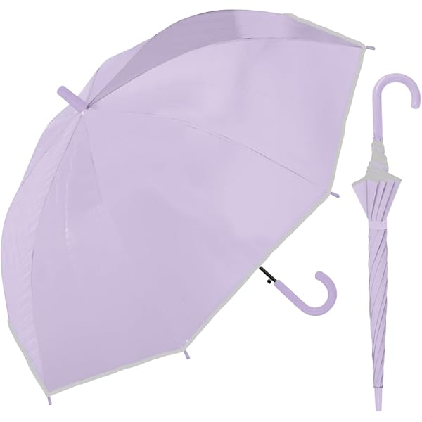 Amazon | UV 子ども 長傘 55cm 晴雨兼用長傘 パープル | 長傘 通販