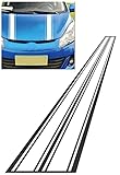morytrade ボンネット ステッカー ストライプ ボディ シール 車 自動車 レーシング 8x180cm (白)