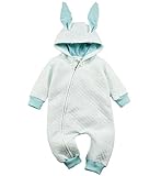 YY-Shop ベビー服 ロンパース フード付き 女の子 前開き 新生児 ボディースーツ 男の子 赤ちゃん 出産祝い カバーオール かわいい ベビースーツ 長袖 秋冬 暖かい (95cm, 1ライトグ
