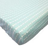 One Grace Place Puppy Pal Boy Changing Pad Cover, Powder Blue and White by One Grace Place