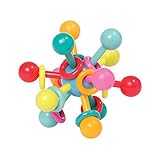 Manhattan Toy Atom Rattle & Teether Grasping Activity Baby Toy 4.5 x 4.5 x 3.5 【You&Me】 [並行輸入品]