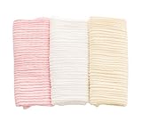 青空販売　0-4歳　ベビー　腹巻き　綿　3枚セット　春夏単層　秋冬二重 (二重：ピンク＆ホワイト＆イエロー)