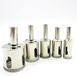 超硬 ダイヤモンド コアドリル コアビット ガラス タイル 穴あけ 15mm から 30mm 5本 セット
