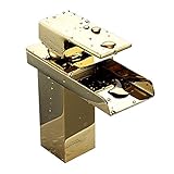 Levohome ゴールデン シングル ハンドル ブラス バスルーム シンク 蛇口 洗面所 キッチン用 水栓