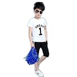 子供服 キッズ 男の子 女の子 上下セット ダンス服装 ダンス衣装 発表会 応援団 運動会 甲子園 チアガール 衣装 舞台演出服 体操服 JAZZ DANCE tシャツ セットアップ スポーツウェア 