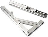 L字型 棚受け ブラケット 折りたたみ アイアン 金具 ステンレス ブラケット 2本セット 耐荷重100kg