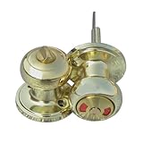 ドアノブ 鍵付き 表示錠 アンティーク風 ゴールド（金） INK-1207009H