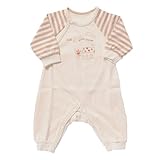 オーガニックコットンカバーオール（ボーダー）50・60・70cm (60cm)