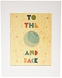Petit Collage Unframed Print on Wood Wall Decor Moon Large [並行輸入品]