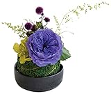 プリザーブドフラワー 苔玉 八重薔薇 藤紫(ふじむらさき) 3022