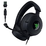Razer Kraken V4 X - 有線PCゲームヘッドセット(トライフォース40mmドライバー、格納式カーディオイドマイク、7.1サラウンドサウンド、Chroma RGB、PC用 - USB-C経由のコンソール&電話機) ブラック