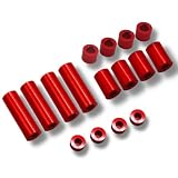TAGATORON（タガトロン）アルミスペーサーセット（12mm/6mm/3mm/1.5mm 各4個入） (レッド)