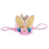 mioim ヘアバンド ヘッドバンド コットン リボン ヘアアクセサリー 髪飾り 髪留め カチューシャ プリント バウ 高弾性 女の子 ベビー 赤ちゃん プレゼント (金色)