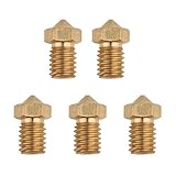volflashy ノズル 真鍮 E3D V6 銅 ノズル 押出機 プリント ヘッド 3Dプリンター 部品 1.75mm フィラメント ホットエンド 5pcs