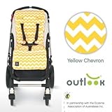 Outlook Travel Comfy Pram, Pushchair, Car Seat Liner - Yellow Chevron by Outlook