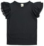 [Bee] ビー フレア袖トップス ガールズ 女の子 キッズ フリル 切替え 春 夏 tbb02560 140cm ブラック