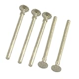 uxcell ダイヤモンドバー　ダイヤモンドリューター　平釘頭　丸平型　2.3mm x 6mm　5本入り