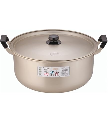 北陸アルミ 両手鍋 44cm [ガス火専用] 軽量 純しゅう酸 味づくし 日本製 Amazon｜北陸アルミ 両手鍋 44cm [ガス火専用] 軽量 純しゅう酸
