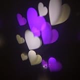 Bloomwin Moving Purple White Heart Shape Projector Lamp LED Wedding Decoration Lamp Outdoor IP44 Hig
