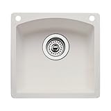 Blanco 440206-2 Diamond 2-Hole Single-Basin Drop-In or Undermount Granite Bar Sink, Biscuit by Blanc