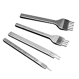 レザークラフト 道具 工具 菱目打ち 4本 セット 4mmピッチ