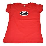 Georgia Bulldogs Two Feet Ahead幼児用ガールズコットンレッドロング長Tシャツ 4T