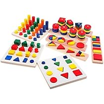 Amazon | 木のおもちゃ 知育玩具セット 形合わせ はめこみ