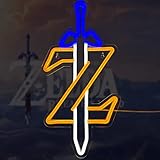 JOSEBRU ゼルダ ネオンサイン、シリコン&アクリル 8.2x16.2インチ、ソードZ LEDライト、ゲームルームの装飾用、壁取り付け屋内USB電源