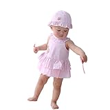 Famuka ベビー　ピンク　格子　苺ロゴ　レースフリル　夏服（ピンク １２-１８ヶ月(78CM-83CM)）
