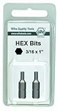 Wiha 71368 Wiha 71368 7/32 by 25mm Hex Inch Insert Bit, 2-Pack by Wiha