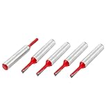 uxcell ストレートルータビット　カッター　ラウンドシャンク　 6.3mm x 3.2mm　木工　シングルフルート　 5個入り