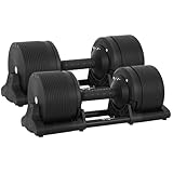 ライシン ヘリックスミラー 1kg刻み 32kg オールブラック 2個セット 可変式 ダンベル メタルダンベル