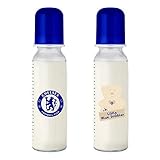チェルシー フットボールクラブ Chelsea FC オフィシャル商品 ベビー・赤ちゃん用 哺乳瓶 2本セット (ワンサイズ) (ブルー/ホワイト)