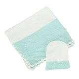 Kashwereカシウェア Baby Blanket-Rugby Center Stripe w/Capベビーブランケット＆ センターストライプ キャップ アクアBB-69c-05-30 [並行輸入品