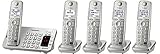 Panasonic KX-TGE275S Link2Cell Bluetooth Enabled Phone with Answering Machine, 5 Cordless Handsets, 