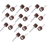 uxcell　研磨布　研磨ヘッド　ロータリー ツール　布やすり　金属　シルバー トーン　レッド　20個入り