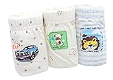 JIEYAベビーボーイズオーガニックコットン下着パンツ、幼児用、3パック (70(4～5歳 ))