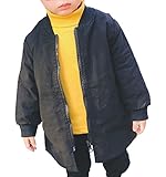 Plus Nao(プラスナオ) 子供用 ジャンパー ブルゾン ハーフコート ワッペン付き 長袖 ジップアップ 男の子用 女の子用 シンプル 無地 ベビー ブラック 80