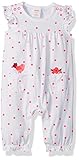 Gymboree Baby Toddler Girls' Coral Dot Romper White 12-18 Months [並行輸入品]