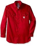 CarharttメンズBig and Tall Flame Resistant軽量Twillシャツ US サイズ: 3L カラー: レッド