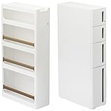 サンカ(SANKA) ストランティー(storanti) 2個組 すきま収納 幅17cm 引き出し&amp;ラックセット ラックAタイプ&amp;ドロアーCタイプ ホワイト