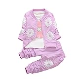 (プタス)Putars ベビー服 子供服 上下セット パーカー Tシャツ 三点セット 女の子 長袖 花柄 可愛い 秋 冬 スポーツ 運動会 旅行 記念日 プレゼント 12-36ヶ月