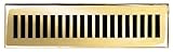 Brass Elegans 116B PLB Solid Cast Brass Contemporary 2-1/4-Inch by 12-Inch Floor Register, Polished 