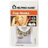 Helping Hand 50400 8 Count真鍮メッキカップフック