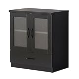 【Amazon.co.jp限定】クロシオ フレッシュキャビネットB&amp;W 黒木目 幅60cm