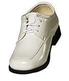 BoysアイボリーSquare ToeタキシードShoe