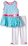 Little Lassベビー女の子2 Piece Capriセットストライプチュール カラー: ブルー